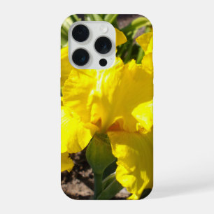 Coque iPhone 15 Pro Iris jaune vif,
