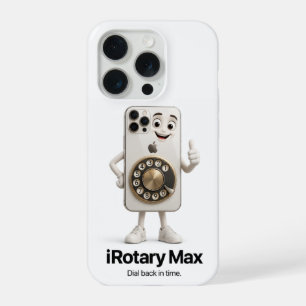 Coque iPhone 15 Pro iRotary Max Drôle Mashup Téléphone Rétro