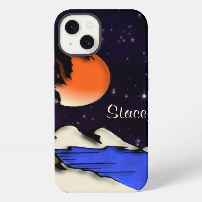 Coque iPhone Island Night Personal (Verso)