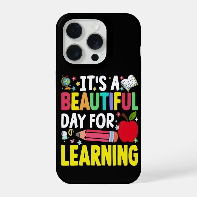 Coque iPhone IT'S A BEAUTIFUL DAY FOR D LEARNI 100 Days School (Verso)
