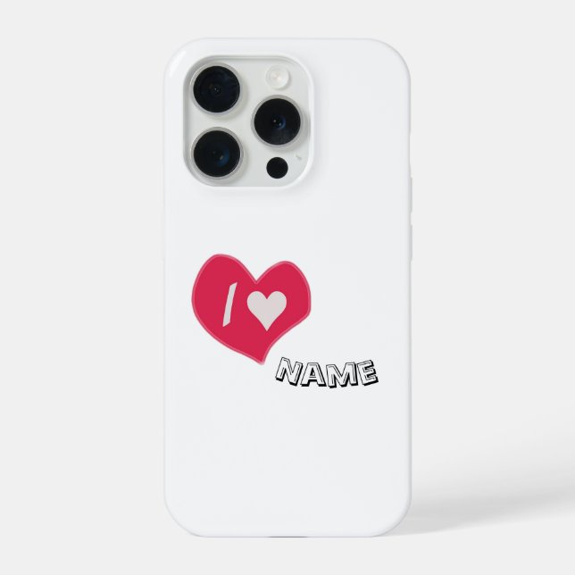Coque iPhone “I🤍You Heart – Cute Romantic Gift Design” (Verso)