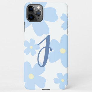 Coque iPhone 11Pro Max J Nom Lettre Alphabet Retro Floral Flower Custom