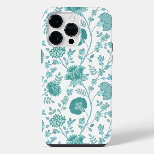 Coque iPhone Jacobean Floral Big Motif Tee sur blanc (Verso)