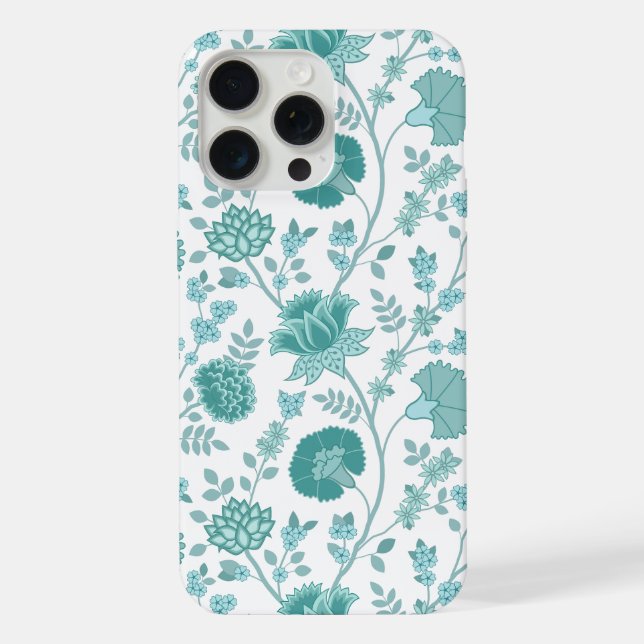 Coque iPhone Jacobean Floral Big Motif Tee sur blanc (Verso)