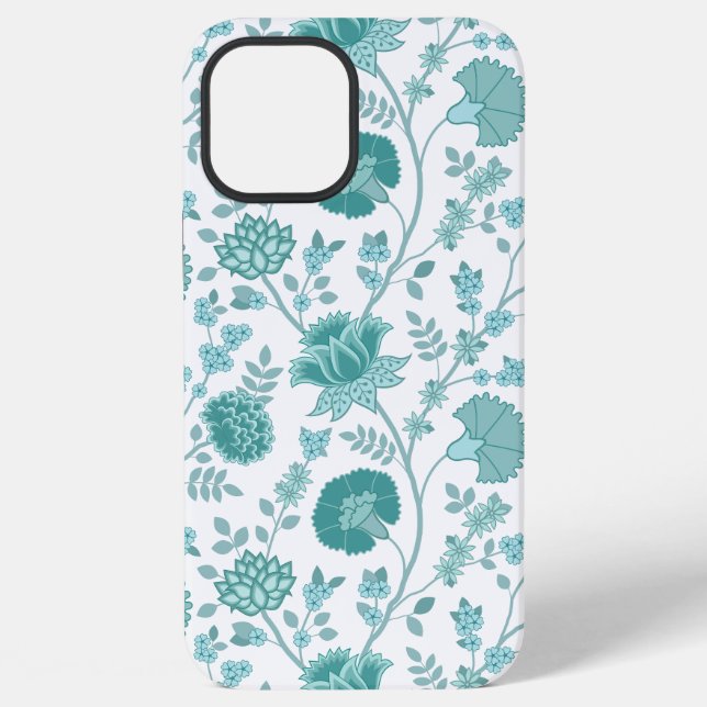 Coque iPhone Jacobean Floral Big Motif Tee sur blanc (Verso)