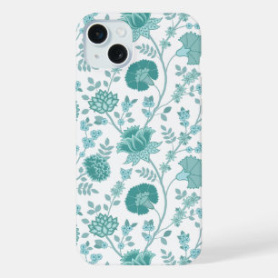 Coque iPhone 15 Plus Jacobean Floral Big Motif Tee sur blanc