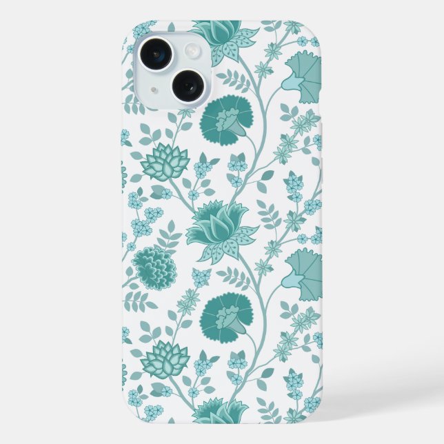 Coque iPhone Jacobean Floral Big Motif Tee sur blanc (Verso)