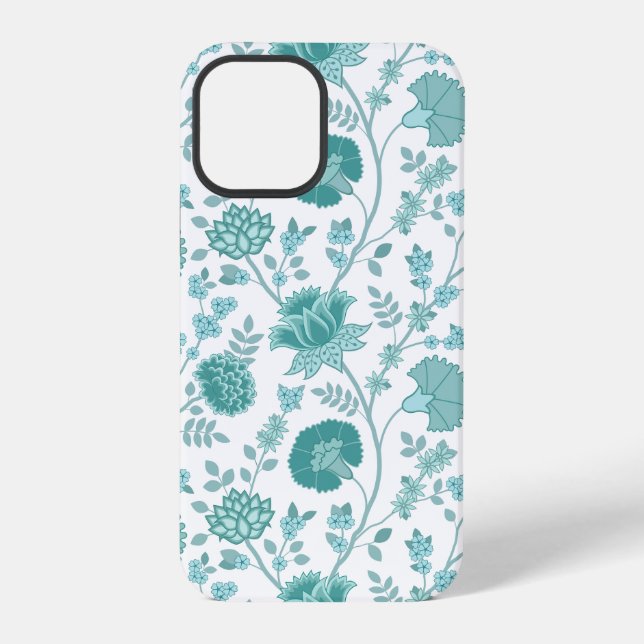 Coque iPhone Jacobean Floral Big Motif Tee sur blanc (Verso)