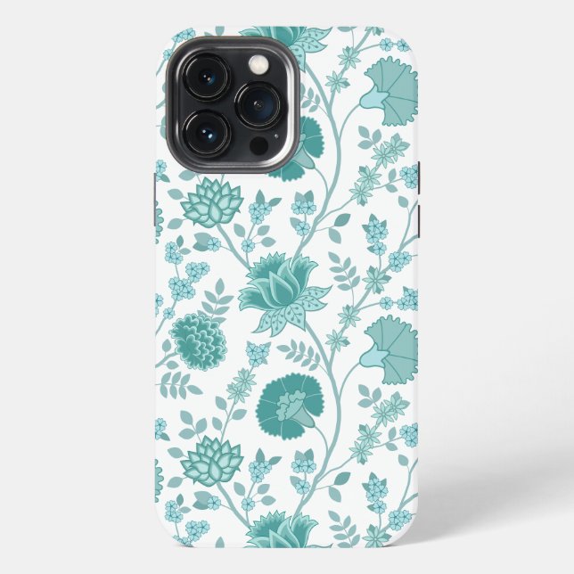 Coque iPhone Jacobean Floral Big Motif Tee sur blanc (Verso)