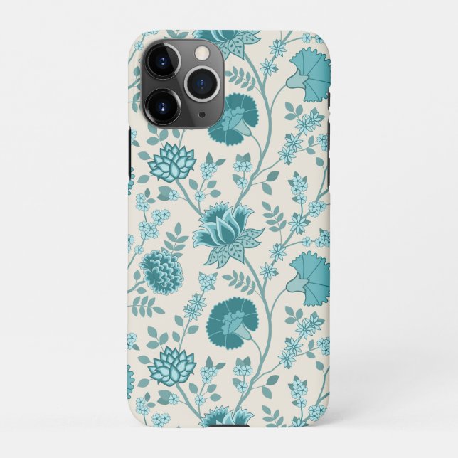 Coque iPhone Jacobean Floral Big Motif Tee sur Crème (Dos)