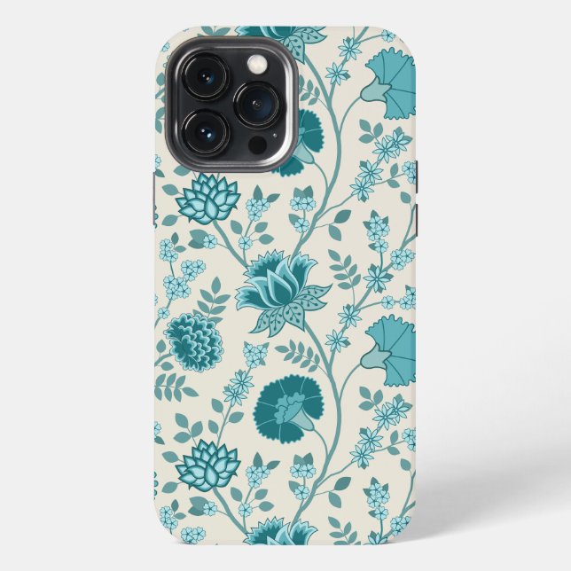 Coque iPhone Jacobean Floral Big Motif Tee sur Crème (Verso)