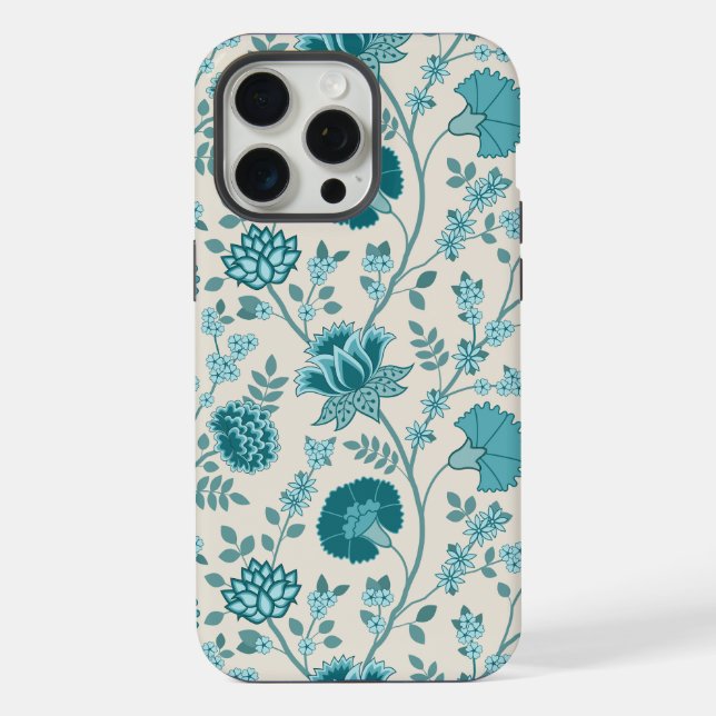 Coque iPhone Jacobean Floral Big Motif Tee sur Crème (Verso)
