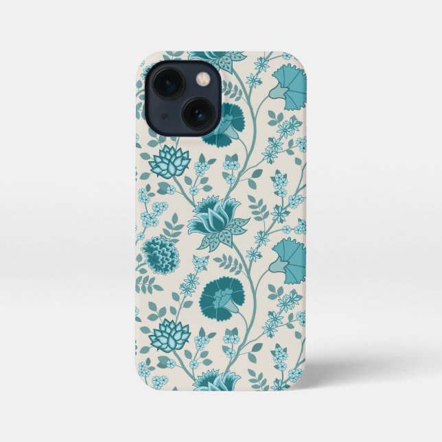 Coque iPhone Jacobean Floral Big Motif Tee sur Crème (Verso)