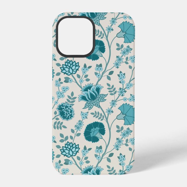 Coque iPhone Jacobean Floral Big Motif Tee sur Crème (Verso)