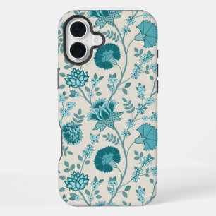 Coque iPhone 16 Plus Jacobean Floral Big Motif Tee sur Crème