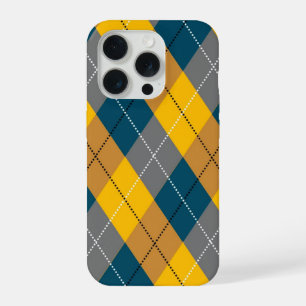Coque iPhone 15 Pro Jacquard de couleurs d'automne Motif géométrique