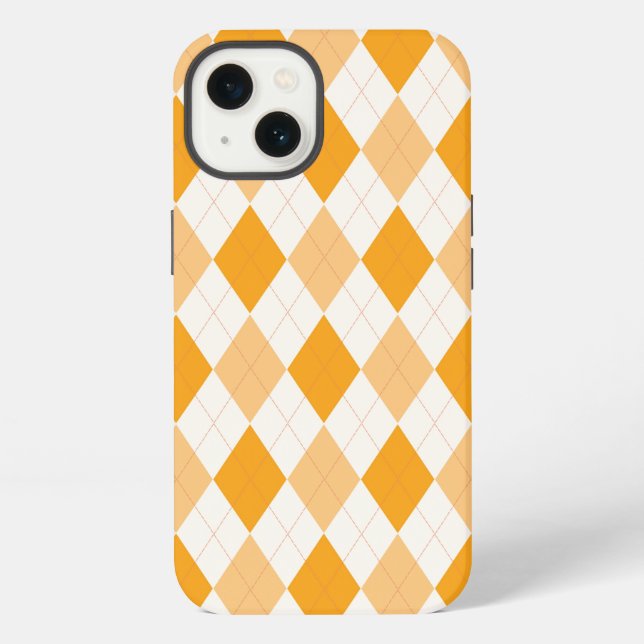 Coque iPhone Jacquard orange (Verso)