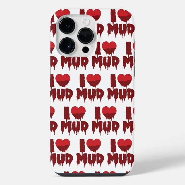 Coque iPhone J'adore la boue (Verso)