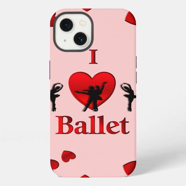 Coque iPhone J'adore la danse de ballet (Verso)