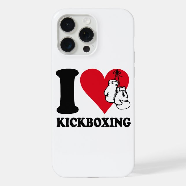 Coque iPhone J'adore le kickboxing (Verso)