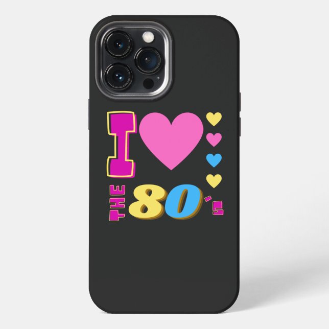 Coque iPhone J'adore les années 80  (Verso)