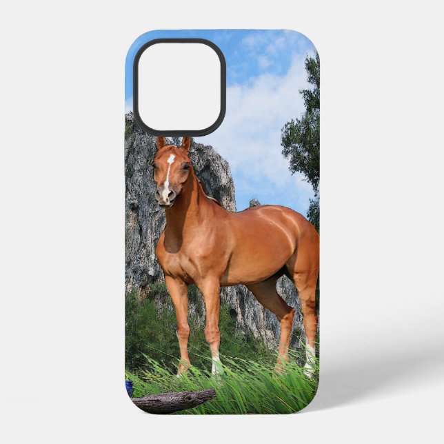Coque iPhone J'adore les chevaux (Verso)