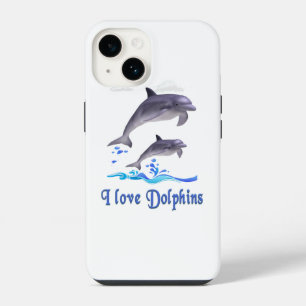 Coque Pour iPhone 14 J'adore l'étui Case-Mate pour iPhone 14 Dolphins