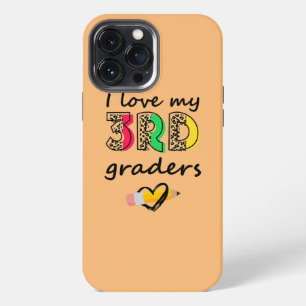Etui iPhone 13 Pro Max J'adore mes élèves de troisième année Léopard Ense