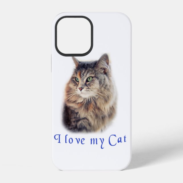 Coque iPhone J'adore mon chat  (Verso)