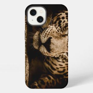 Etui iPhone 13 Jaguar, chat sauvage, félin