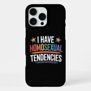 Coque iPhone 16 Pro Max J'ai des tendances homosexuelles Fierté LGBTQ Arc-