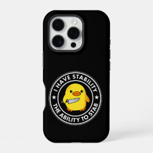 Coque iPhone 16 Pro J'Ai La Stabilité De Stab Funny