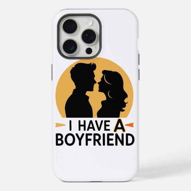 Coque iPhone J'ai un petit ami (Verso)