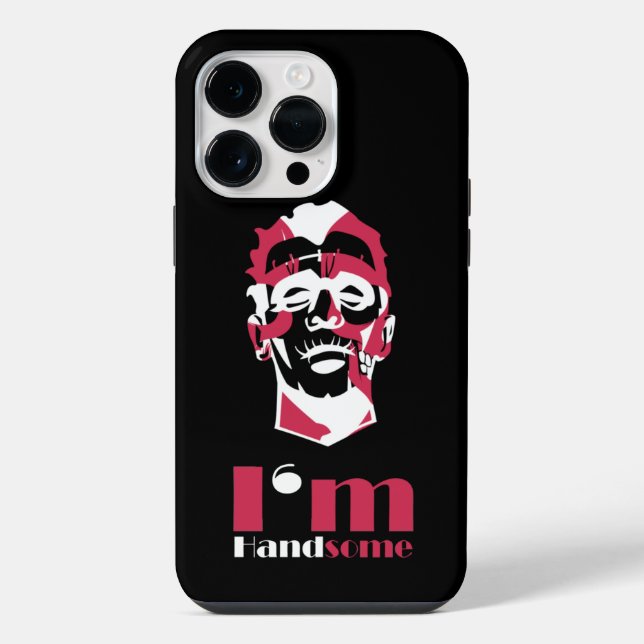 Coque iPhone J'ai un visage abstrait beau (Verso)