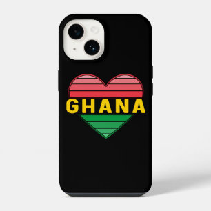 Coque Pour iPhone 14 J'aime Ghana, Cœur ghanéen