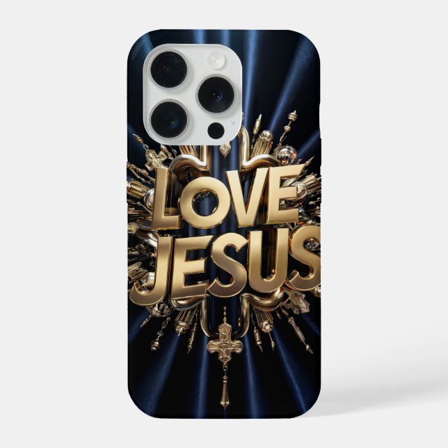 Coque iPhone J'aime Jésus #14 (Verso)