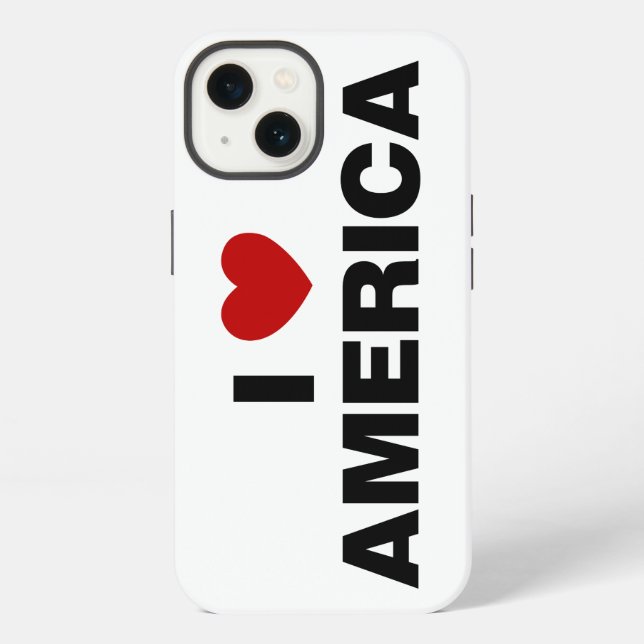 Coque iPhone J'aime l'Amérique (Verso)