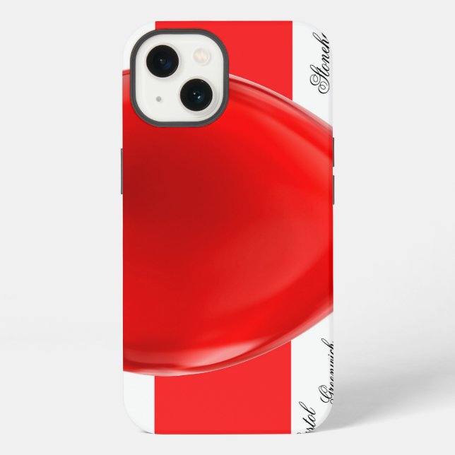 Coque iPhone J'aime le drapeau de l'Angleterre de Saint George  (Verso)