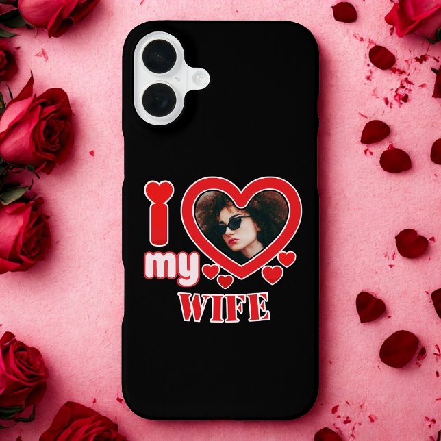 Coque iPhone J'Aime Ma Femme Personnalisée (Créateur téléchargé)