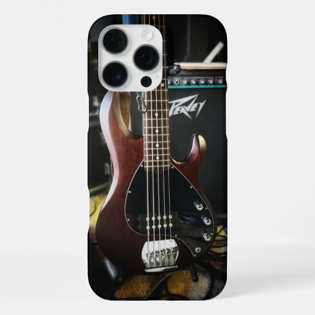 Coque iPhone J'aime ma guitare (Verso)