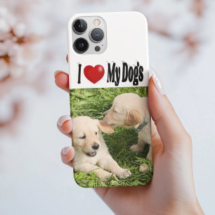Etui iPhone 13 J'aime mes chiens photo