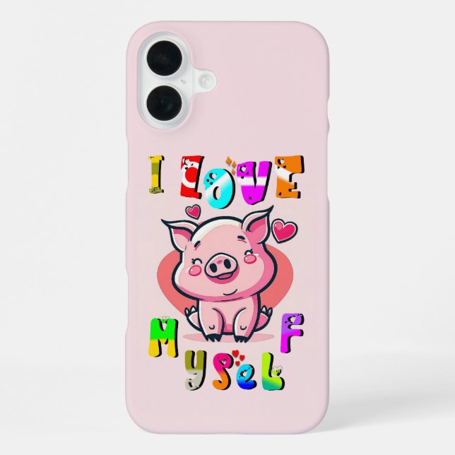 Coque iPhone J'aime moi-même (Verso)