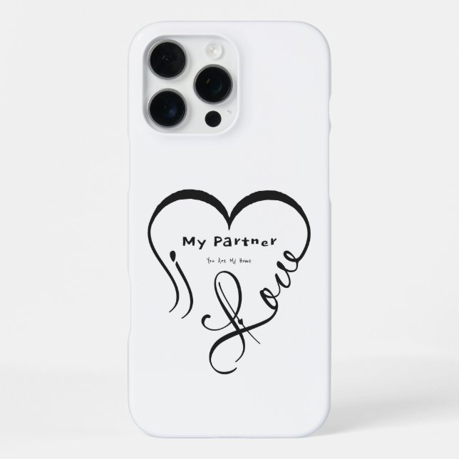 Coque iPhone J'aime mon partenaire - Vous êtes mon oreiller déc (Verso)