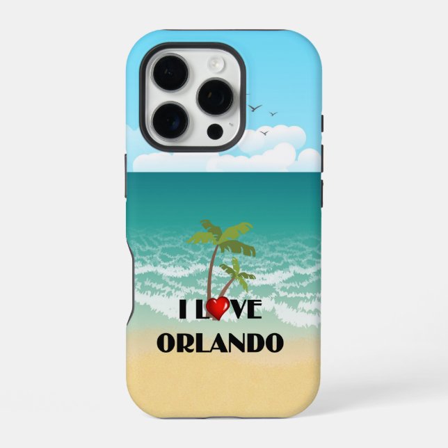 Coque iPhone J'aime Orlando, Floride (Verso)