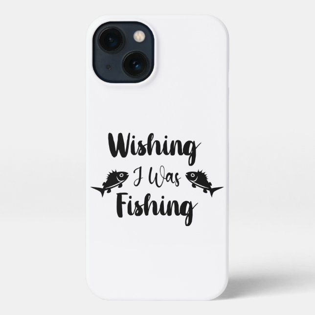 Coque iPhone J'aimerais pêcher une citation drôle (Verso)
