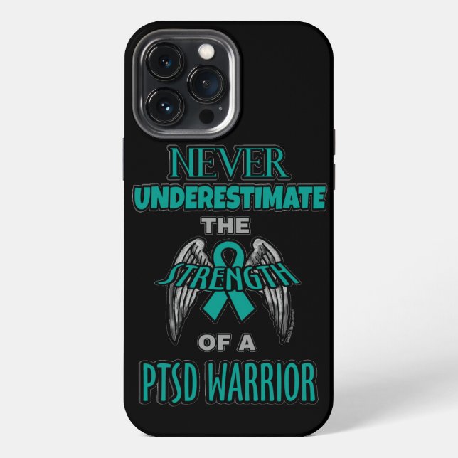 Coque iPhone Jamais...Guerrier PTSD (Verso)