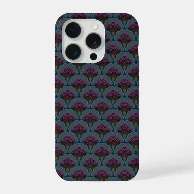 Coque iPhone Japanese art deco style_Midnight (Verso)