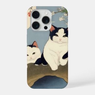 Coque iPhone 15 Pro Japanese Cats Blossom Tree iPhone Case