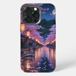Etui iPhone 13 Pro Japanese Cherry Blossom Sakura Phone Case - Night