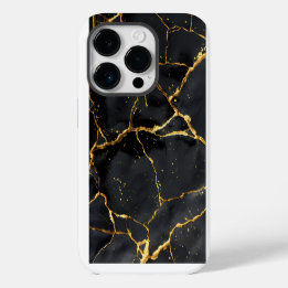 Coque Pour iPhone 14 Plus Japonais Kintsugi Noir & Or